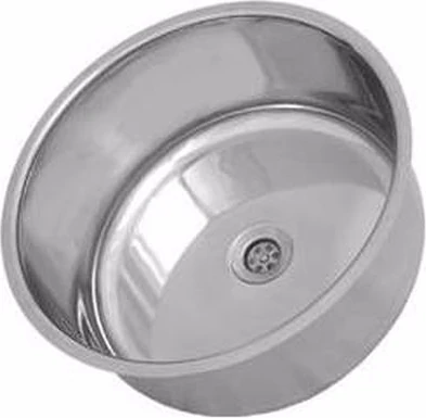 Paslanmaz Yuvarlak Oval 430 Krom Hasır Desen Evye Mutfak Lavabosu Evyesi