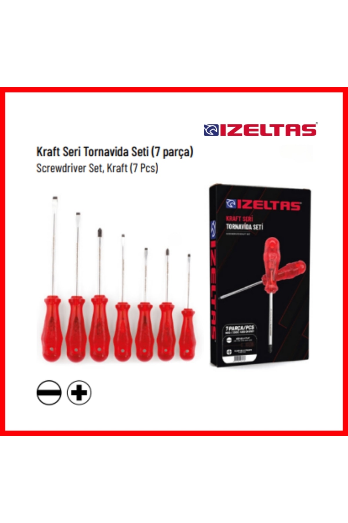 Tornavida Seti, Kraft Seri, 7 Parça, Dayanıklı Tasarım