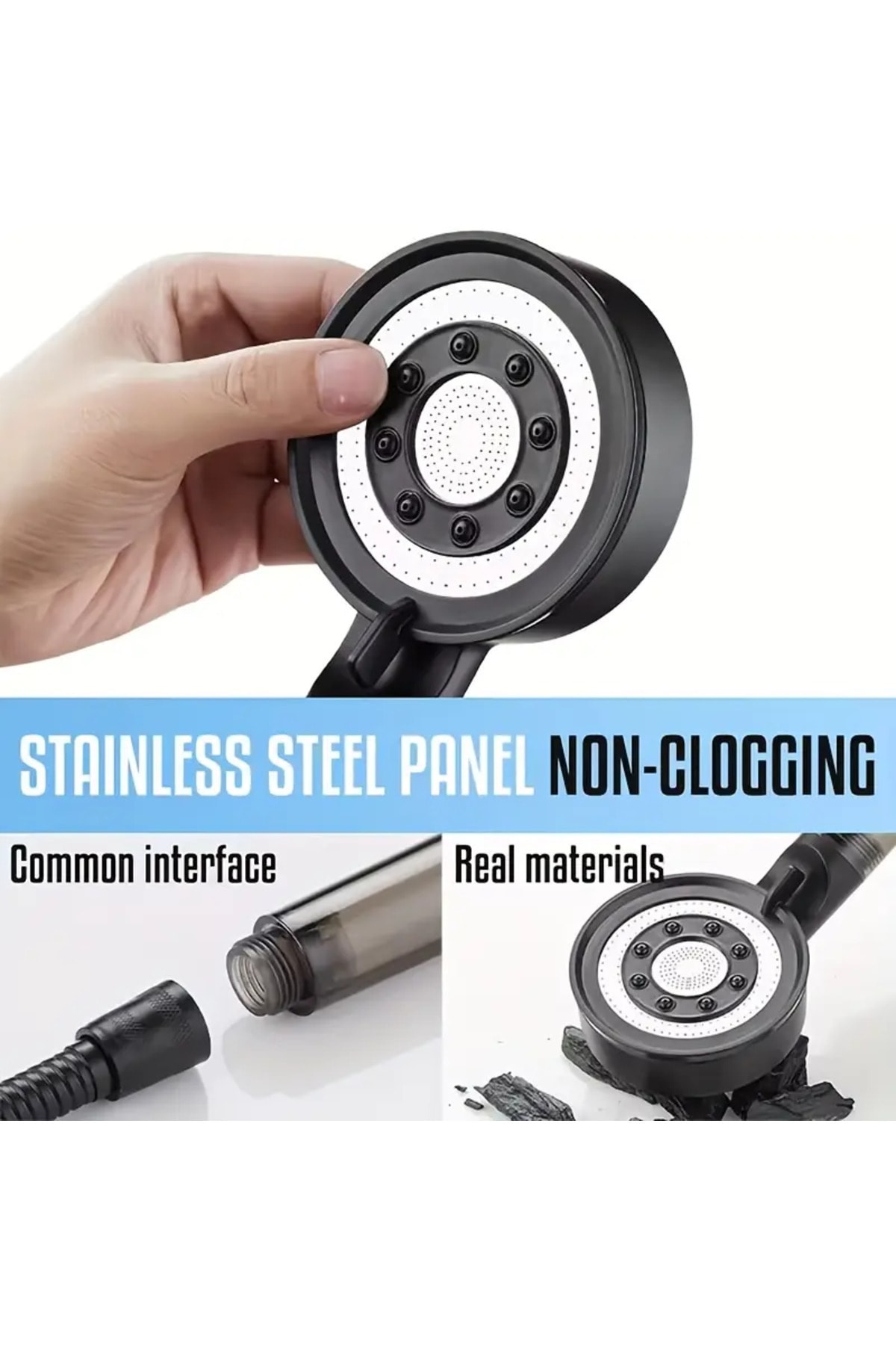 Filtreli Duş Başlığı 5 Yedek Filtre | Su Arıtmalı, Klor Ve Kireç Önleyici, Yüksek Basınçlı