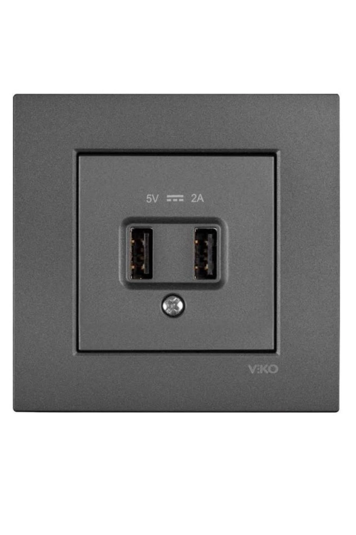 Novella Füme Usb Şarj Prızi 5v-2a Mekanizma Kapak Çerçeve