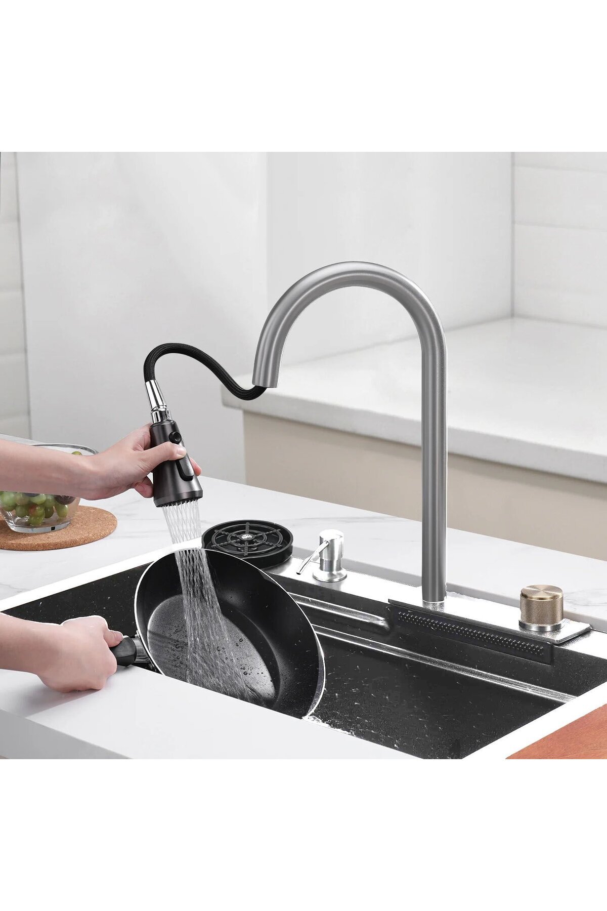 Teknolojik Akıllı Eviye Seti Kombine Basic Saten KRM1010-BR