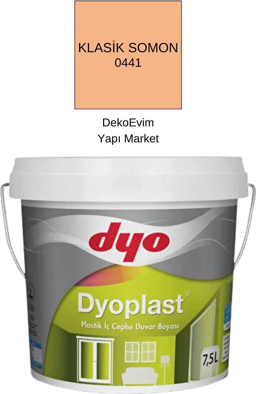 plast Plastik Iç Cephe Duvar B. Klasik Somon 7,5 Lt.