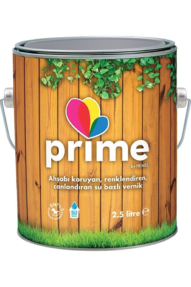 Prime Su Bazlı Renkli Ahşap Vernik - 2.5 Litre - Bal