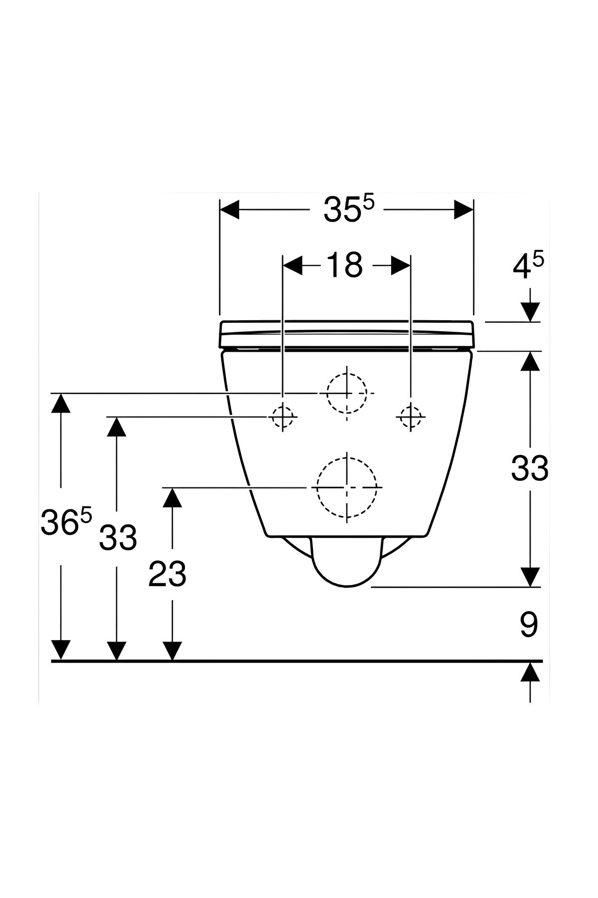 Smyle Square Rimfree Asma Klozet, Yavaş Kapak 501.668.00.1