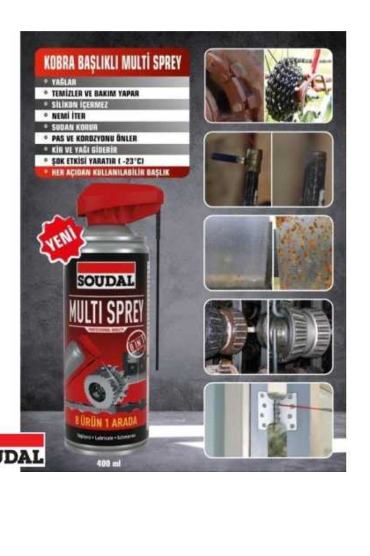 Yağlayıcı ve Pas Sökücü Multi Sprey  400ml.