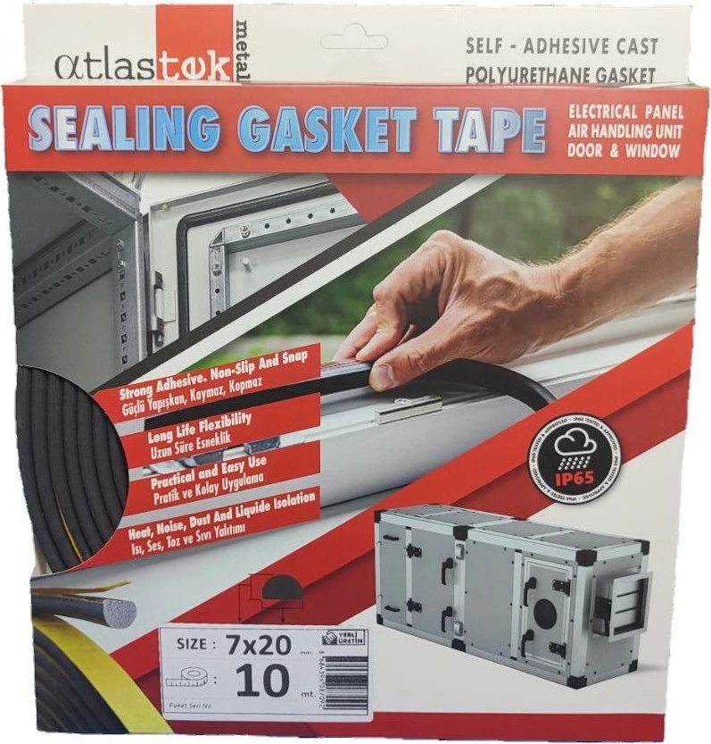 7x10.mm / 10.mt Kapı Pencere Soğuk Toz Geçirmez İzolasyon Kendinden Yapışkanlı Isı Yalıtım Fitil Conta Bant