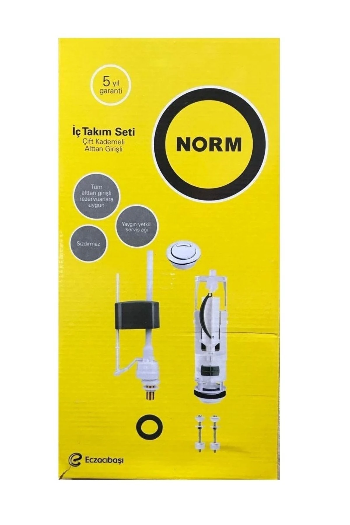 Çift Basmalı Rezervuar Klozet Iç Takım Seti Çift Kademeli Alttan Girişli 3/6 Lt