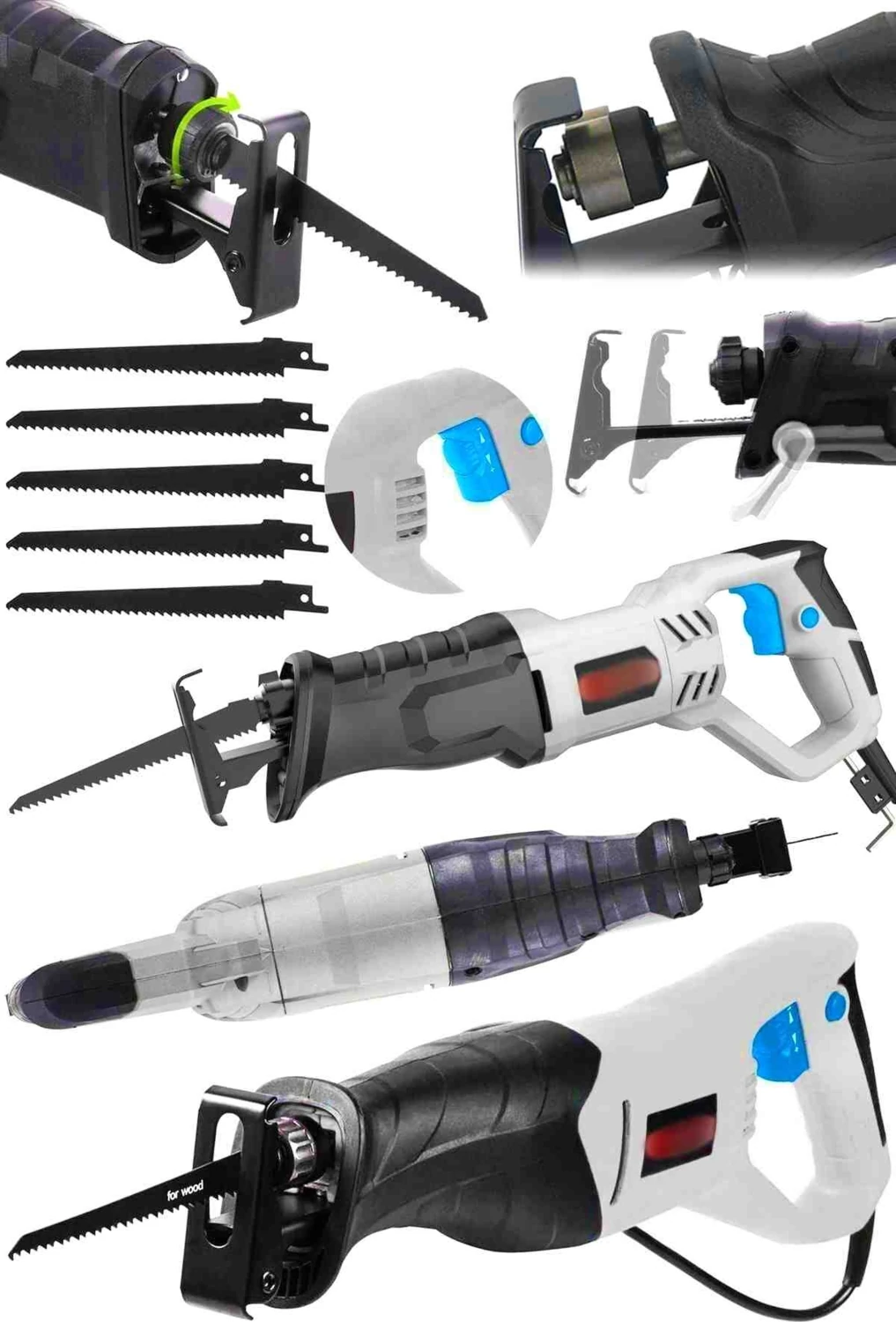 9000 Xdrive 6 Kademe Devir Ayarli Bakir Sargili Kemik Kesme Tilki Kuyruğu Testere Makinesi