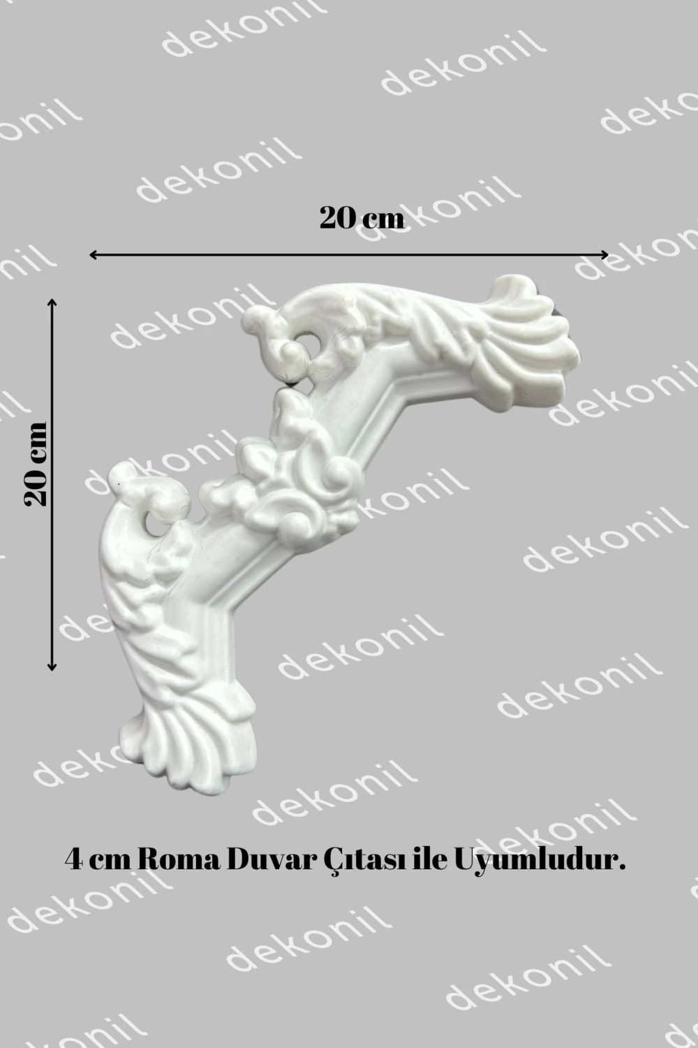 Şah Poliüretan Boyanabilir 4cm Çıta Geçmeli Köşe Motifi