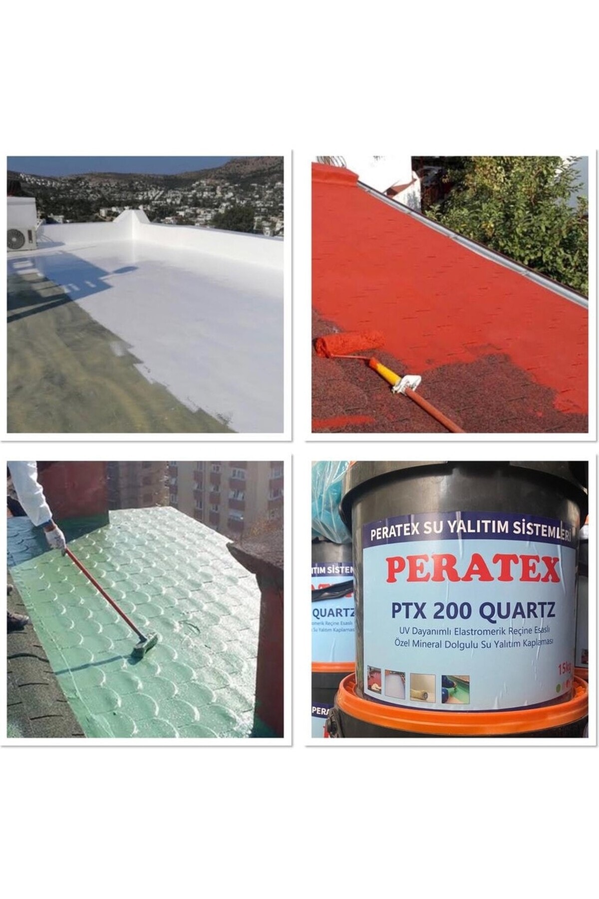 PTX 200 Quartz Silis Kumlu Su Yalıtım Kaplaması 15 KG RENK BEYAZ