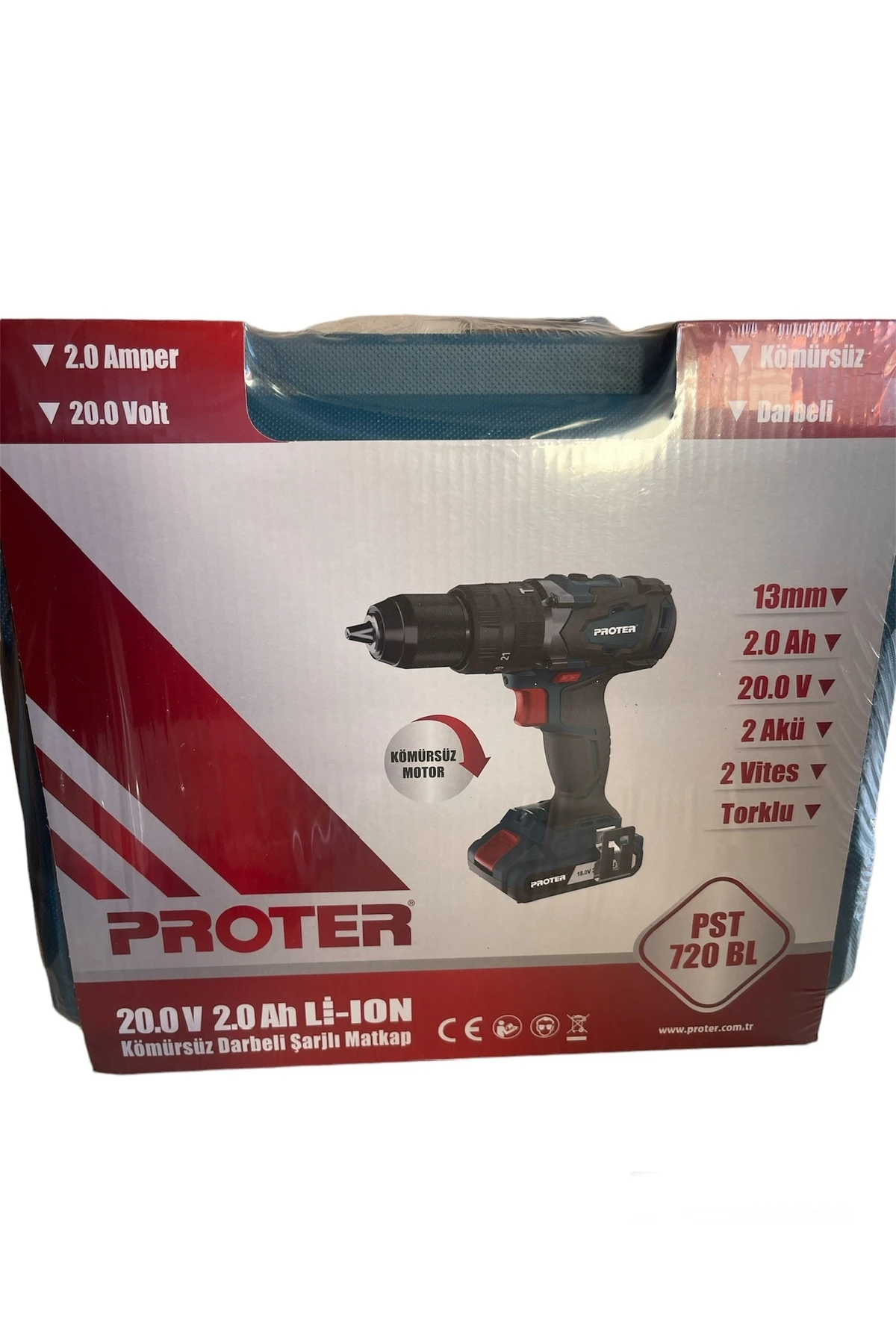 Yok Darbeli Şarjlı matkap PST720BL Akülü Anahtarsız 2 Yıl 2 20 Watt 0 - 2 m Kablosuz 20 Volt