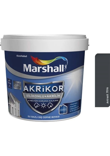 Marshall Akrikor Silikonlu Akrilik 25 lt Dış Cephe Boyası