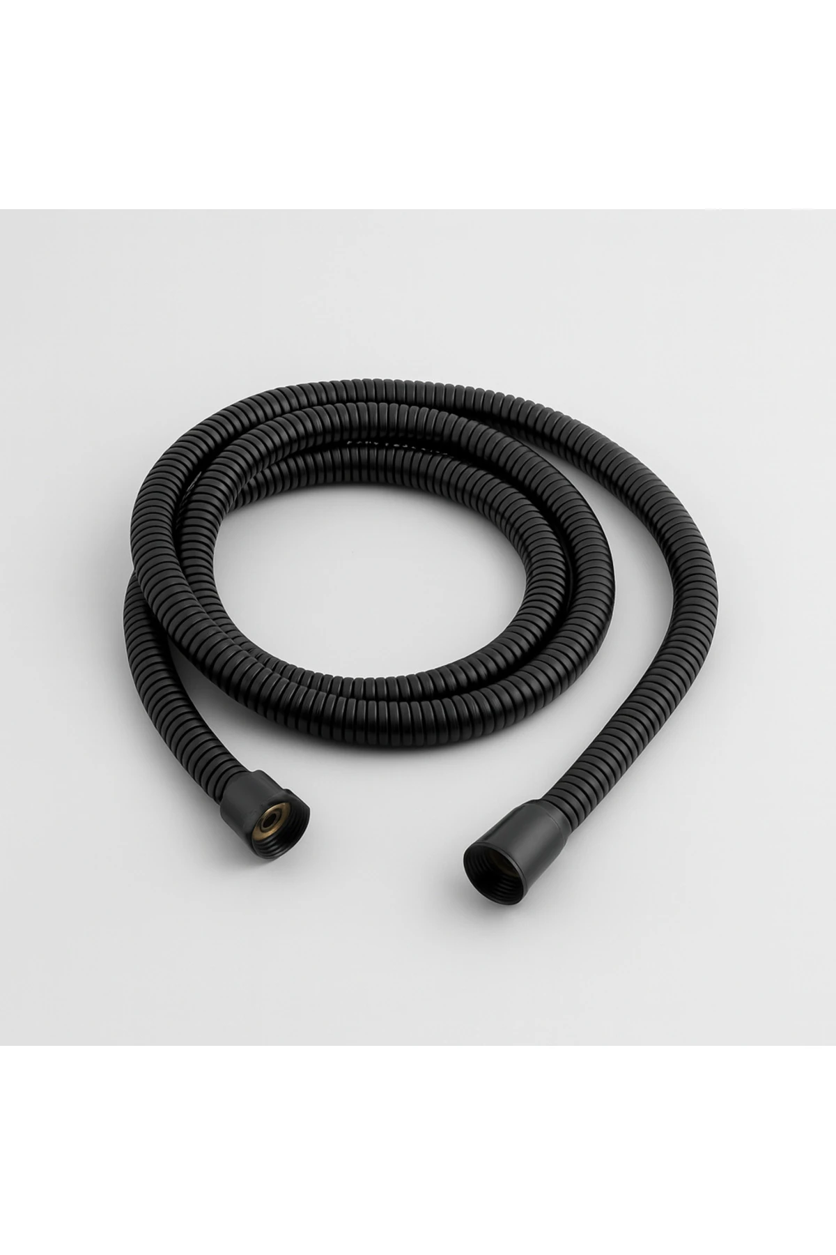 Siyah Sürgülü Duş Seti Kare Başlıklı Düğmeli El Duşu Hortumu Tutacağıyla Modern Lüks Banyo Takımı