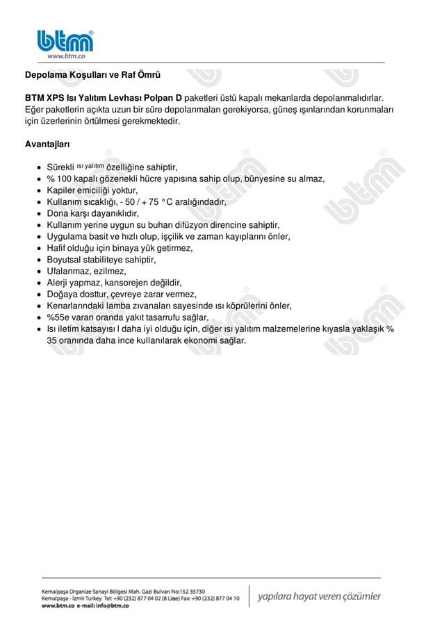 Polpan - Xps - Isı Yalıtım Levhası 5cm