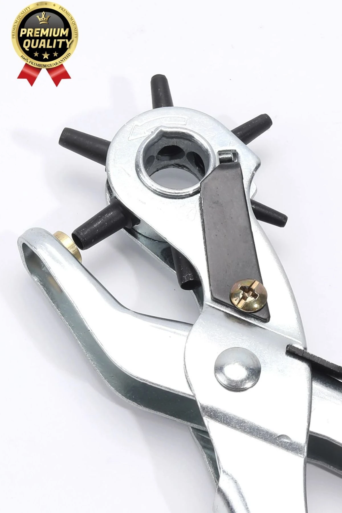 Çok Fonksiyonlu Paslanmaz Çelik Delik Açma Aleti 6 Başlıklı Kumaş Deri Pantolon Kemer Delme Pensesi