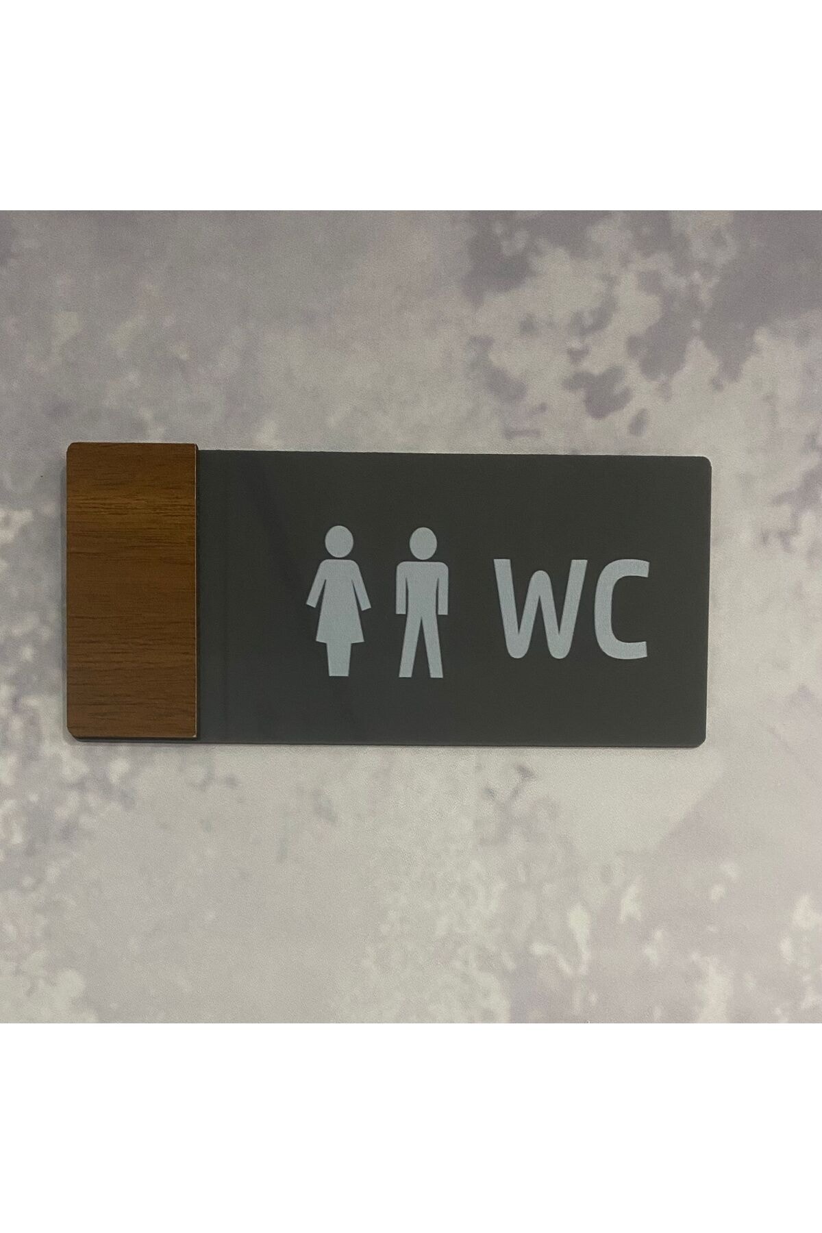 Wooden Serisi Wc Yönlendirme Tabelası