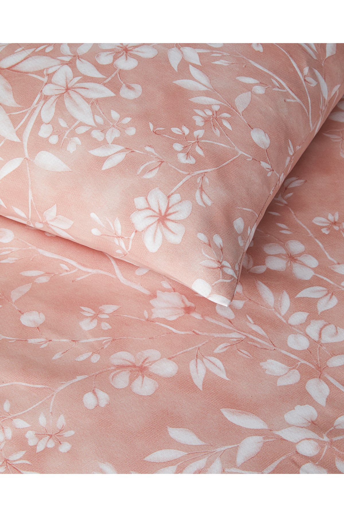 Ivy Flowers Tek Kişilik Nevresim Takımı Gül Kurusu