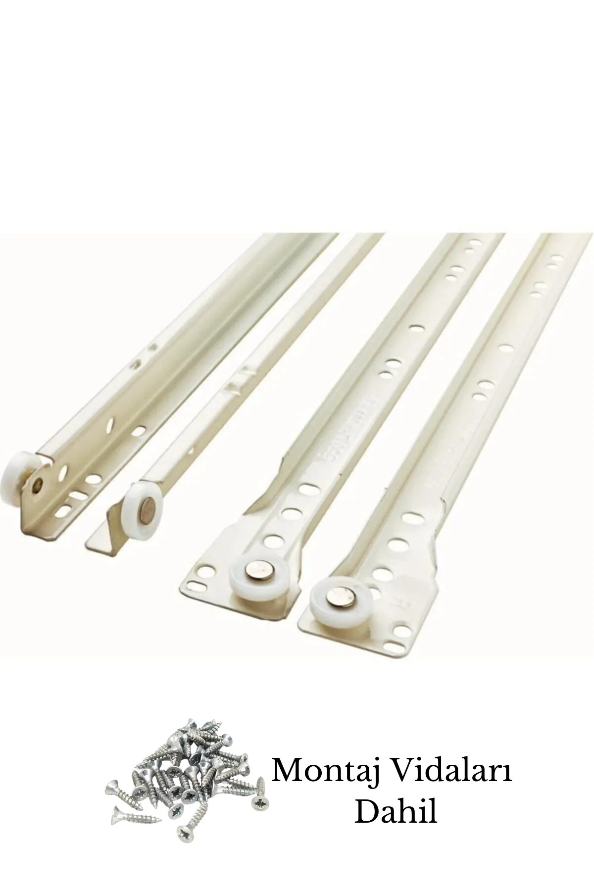 25 Cm Klasik Kızaklı Dolap Çekmece Rayı 1 Çekmecelik (4 PARÇA KARŞILIKLI)