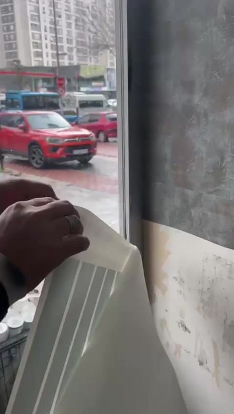 70cmx100cm 1 Adet Rustik Model Ahşap Yapışkanlı Vinil Duvar Kağıdı Çıta Lambiri Panel Desenli