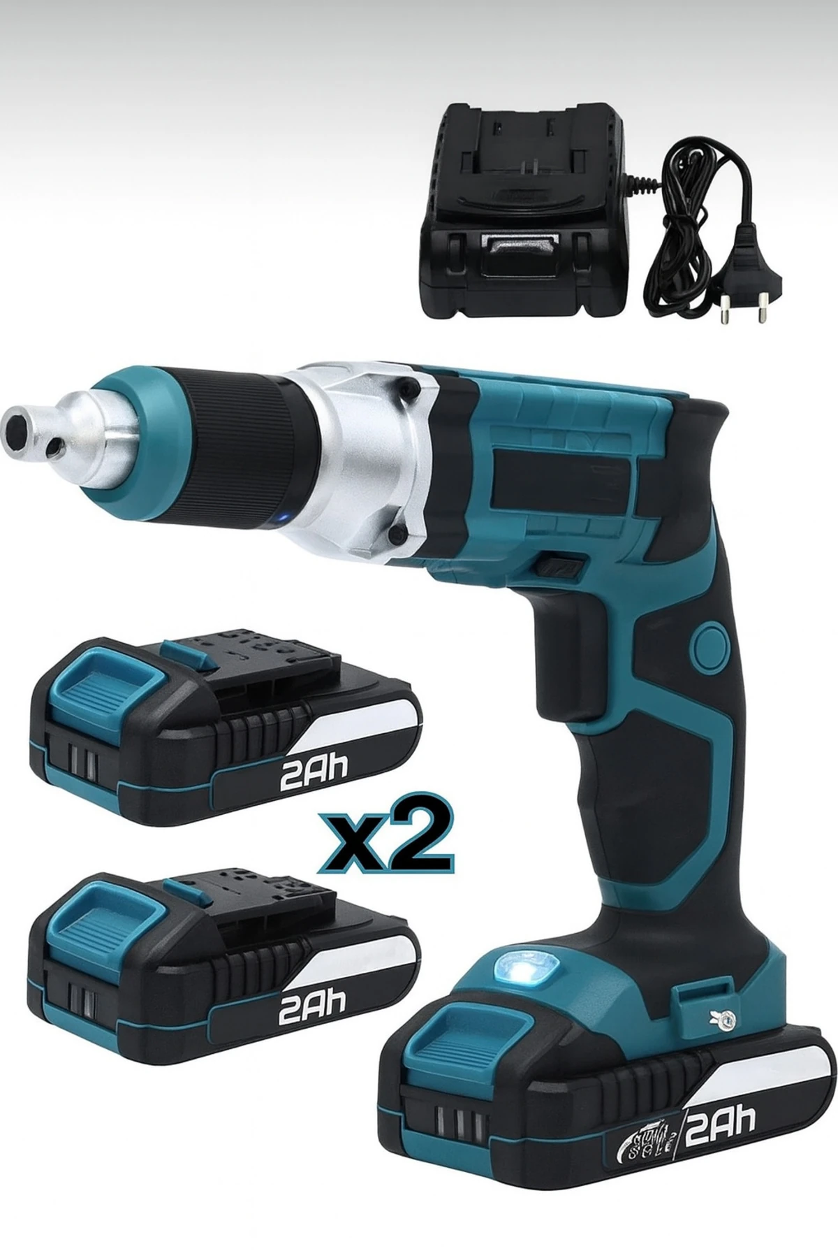 21v 2.0ah Profesyonel Çift Batarya Şarjlı Alçıpan Vidalama