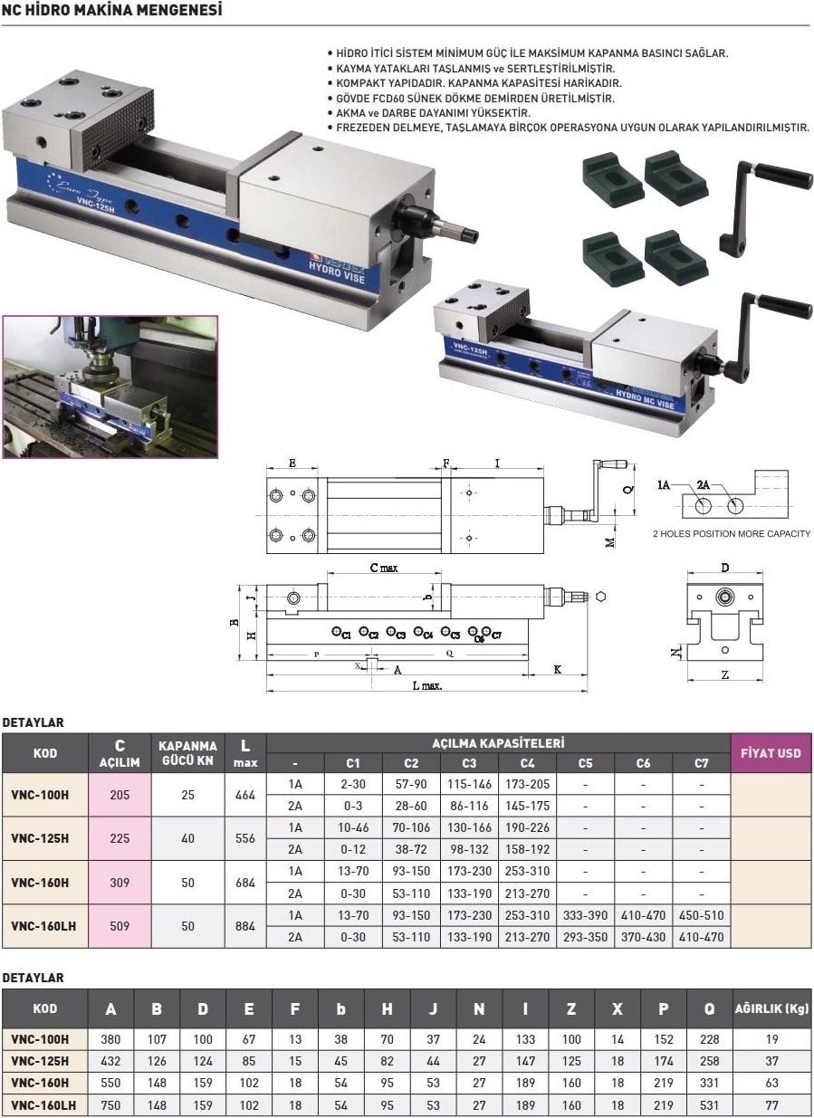 VNC-160LH Vertex Nc Hidro Makina Mengenesi
