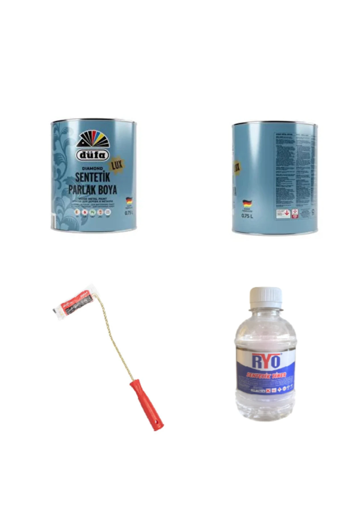 Diamond Sentetik Parlak Boya Set 0.75 LT