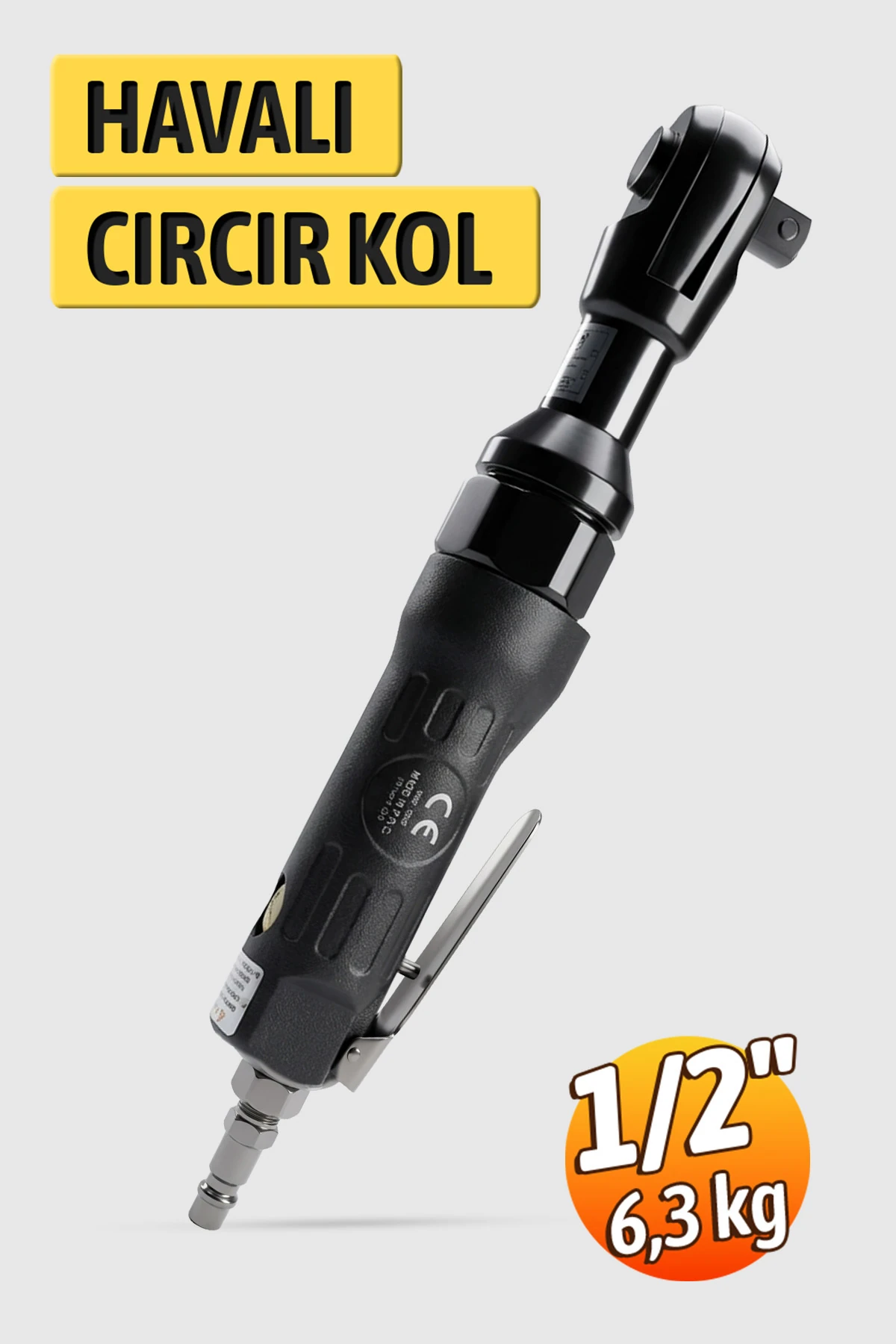 Siyah Dayanıklı Malzeme NTX4871 1/2'' Havalı Cırcır Kol 6.3 KG