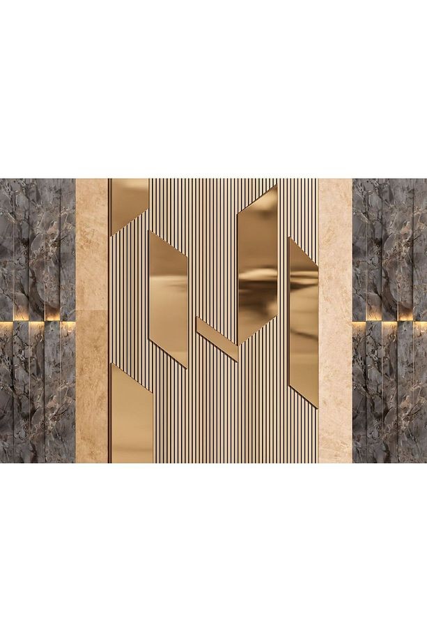 3D Duvar Kağıdı , 3 Boyutlu Gold Duvar Kağıdı