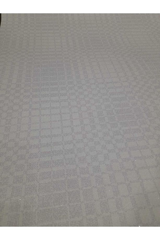 Kare Desenli Simli % 100 Silinebilir Duvar Kağıdı ( 5m2)