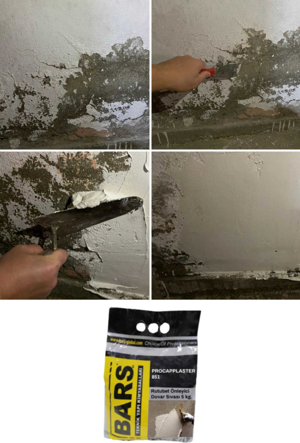 Rutubet Önleyici Duvar Sıvası 5 Kg.