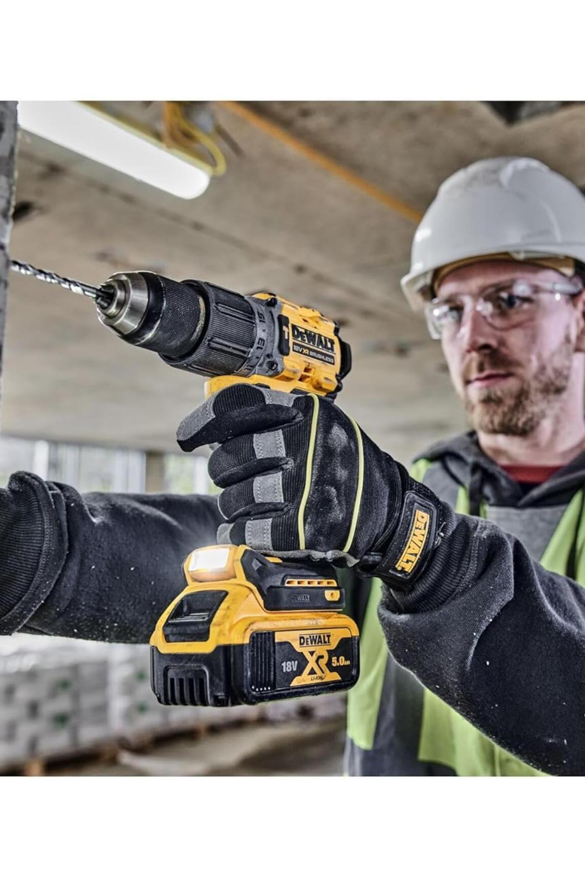DEWALT 18V 5.0Ah Li-Ion Çift Bataryalı Kömürsüz Profesyonel Darbeli Matkap DCD805P2T-QW
