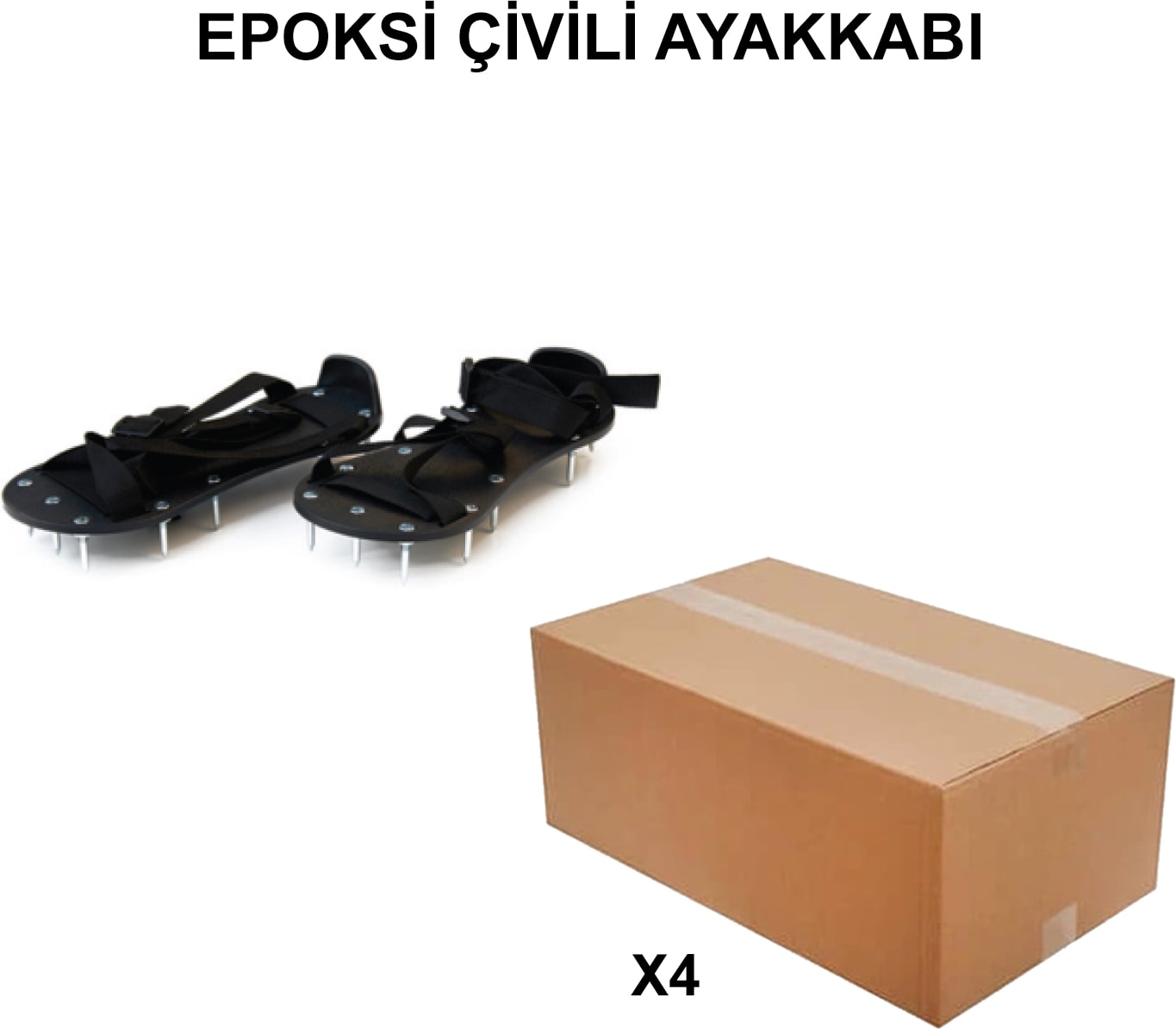Ege ArgeToptan Epoksi Çivili Ayakkabı - 4 Adet 010444
