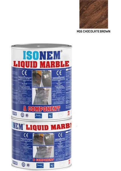 İsonem Liquid Marble Sıvı Mermer 0,5 kg M16 Chocolate Brown