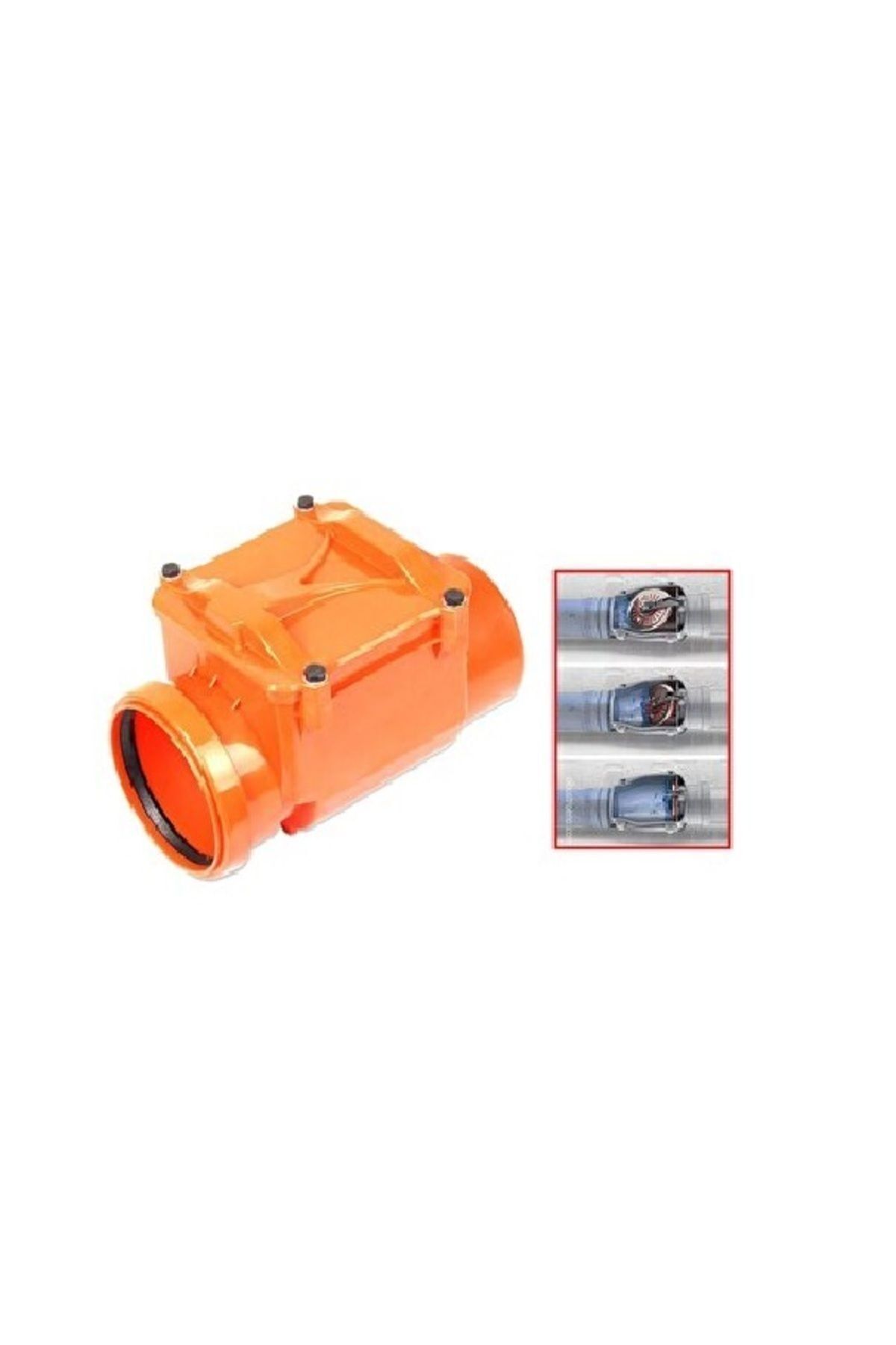 100 Luk Pvc Çekvalf Atık Su Rogar Klapesi Plastık