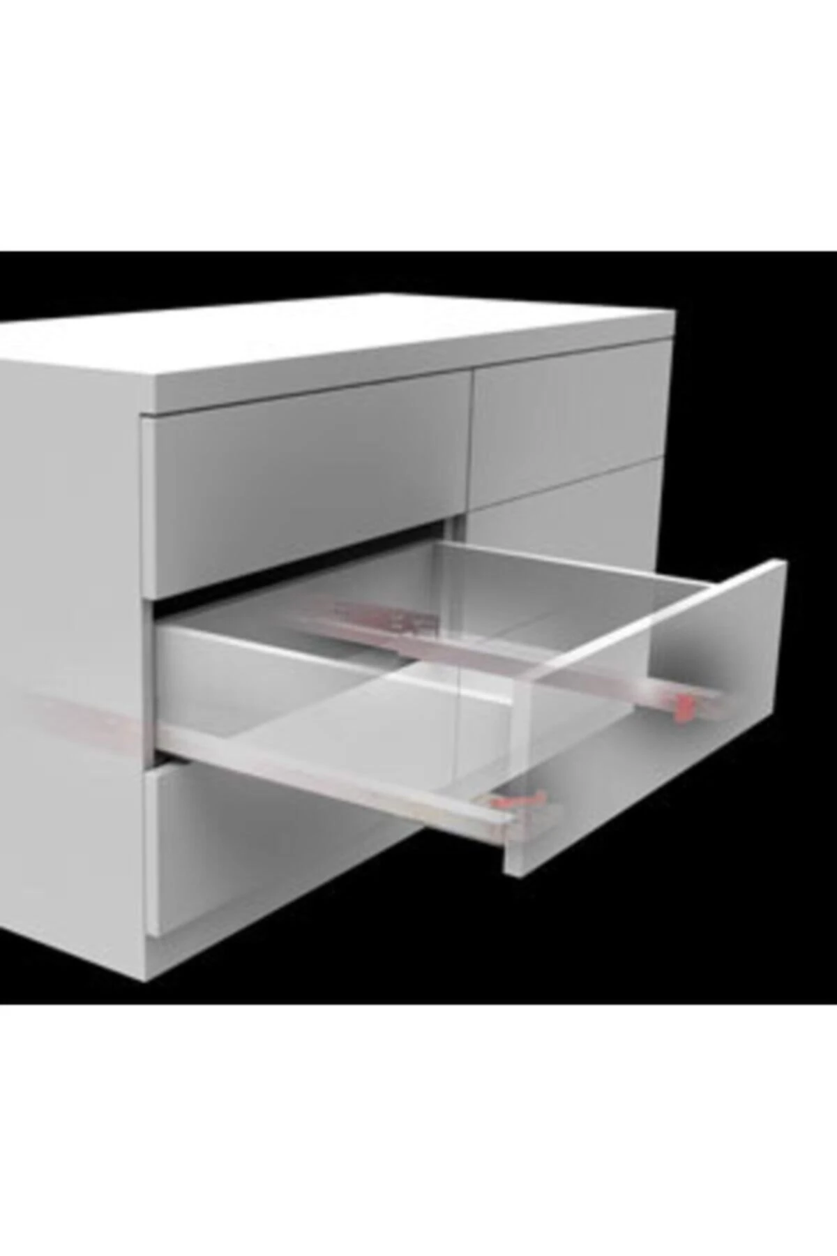 Smart Slide Tek Açılım Frenli Ray 450 Mm 45cm (1 TAKIM) Ultimed