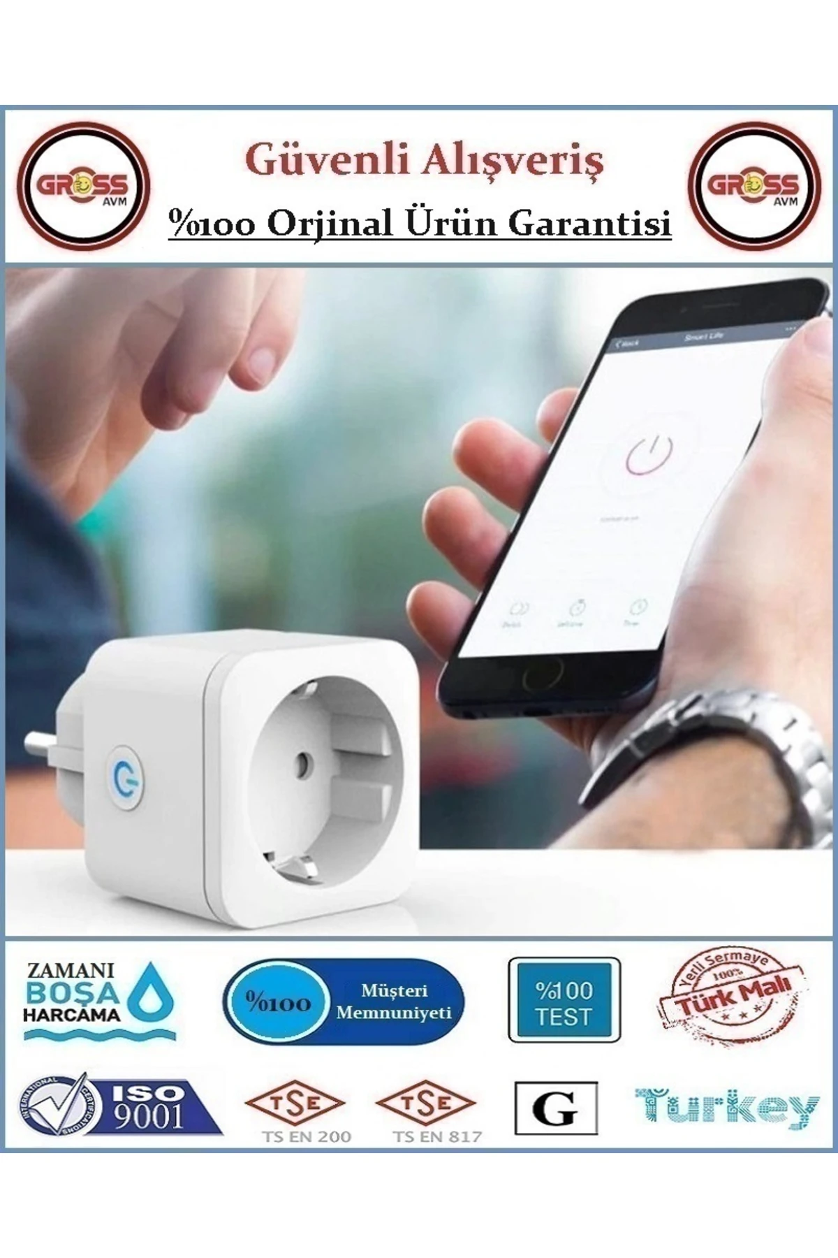 Wi-Fi Uzaktan Kumandalı Akıllı Priz - Orjinal Ürün