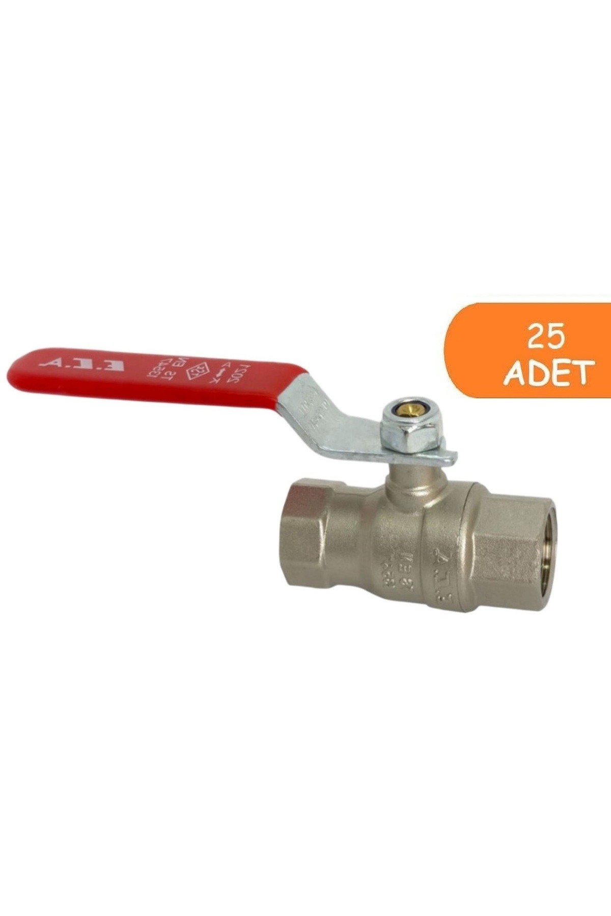 25 Adet ECA 1/2 Endüstriyel Tip Küresel  Valfi İç Vida x İç Vida PN25 602122187