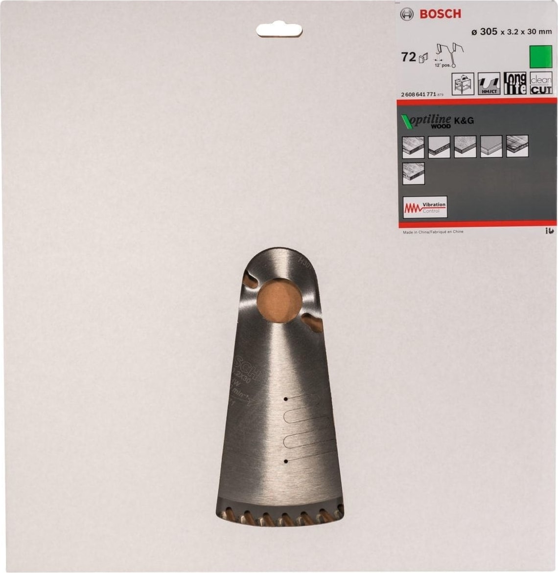 BOSCH Optiline Wood 305*30 mm 72 Diş Daire Testere Bıçağı - 2608641771