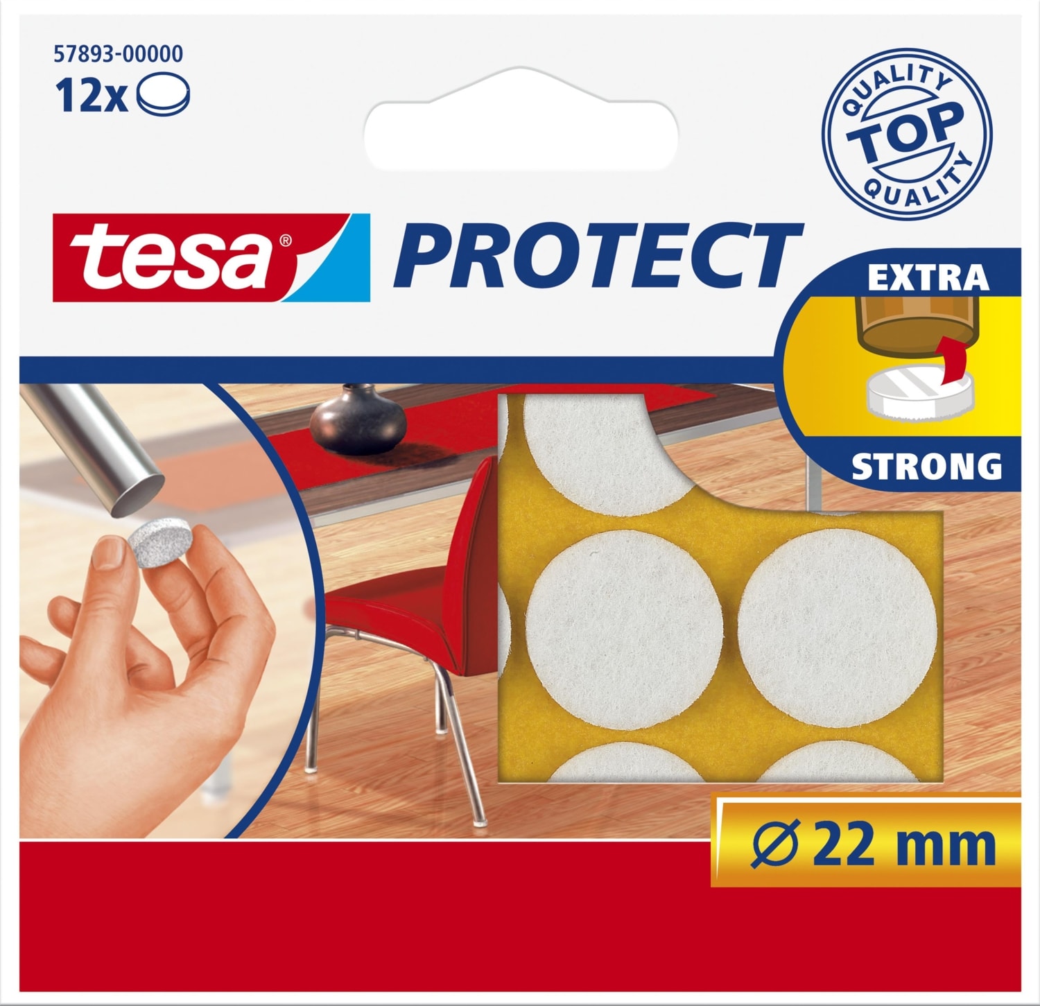 Zemin Koruyucu Keçe Daire Beyaz 22 mm 12 Adet x 2 Paket (Toplam 24 Keçe)