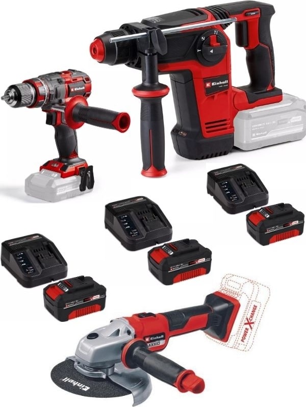 Tp-Hd 18/26 Li Bl Tp-Cd 18/80 Matkap Axxio 18/150 Avuç Taşlama 3X4.0AH Akülü Kömürsüz Set