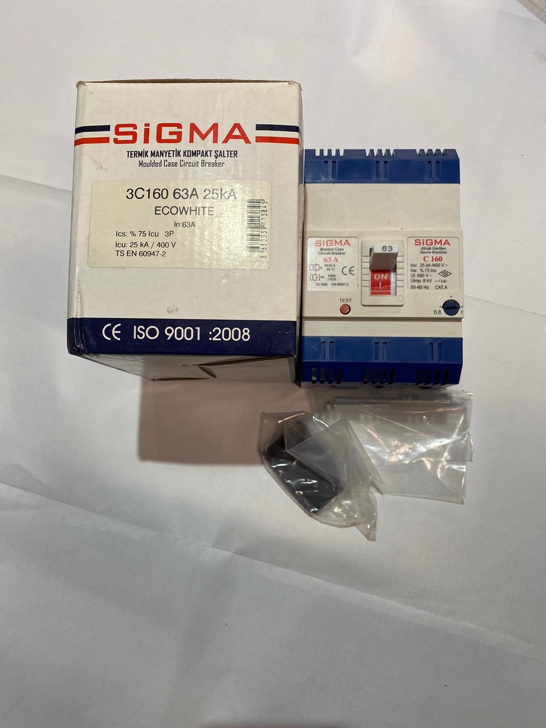 3C16063 3p 63 A 25 Ka Ayarlı Tmş Kompak Şalter