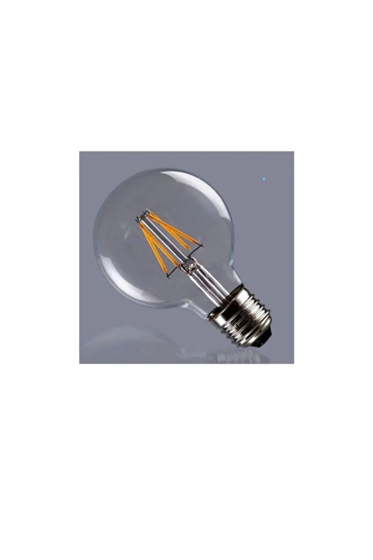 G95 3lü Paket 6500k Beyaz Led Rustik Dekoratif Ampul Vintage Aydınlatma