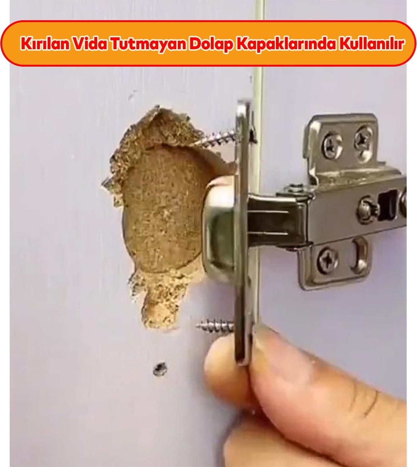 Dolap Kapak Tas Taş Menteşe Tamir Sacı Saç Nobel Pratik Onarım Kiti 6,5x9 cm Yuva Tablası 8 Adet