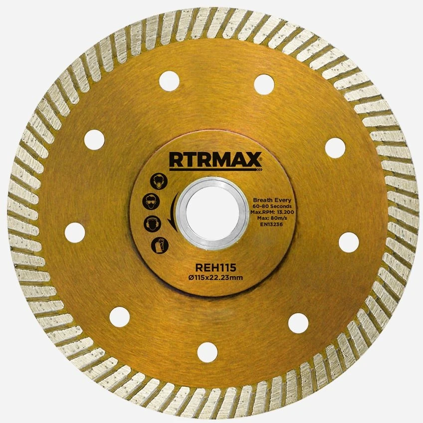 Rtrmax REH180 Çapaksız Turbo Kesim Elmas Testere 180*22MM