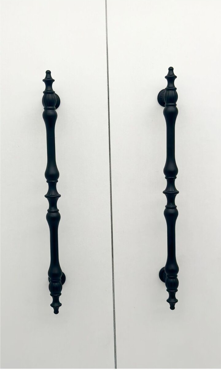 Şehzade Mat Siyah Mobilya Dolap Mutfak Çekmece Kulpu 160 mm ( 16 cm ) 5 Adet