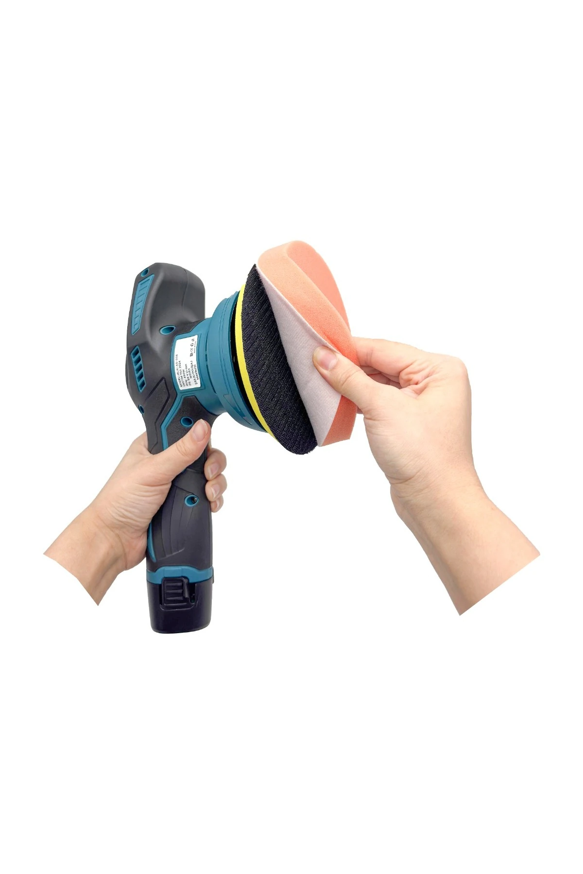 Çift Akülü Orbital 48 V Lityum 2x Batarya 6 Devir Ayarlı Detay Pasta Cila Zımpara Polisaj Makinesi.