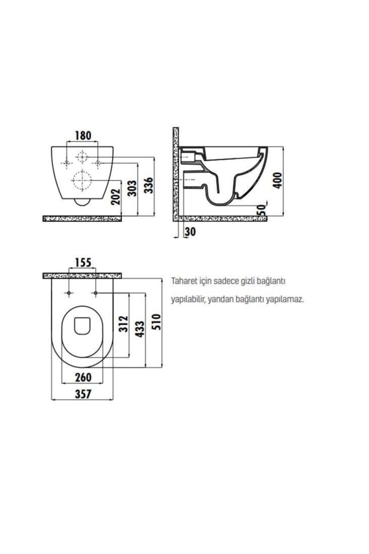 Creavıt Fe320 Free Asma Klozet Duck Duroplast Yavaş Kapak