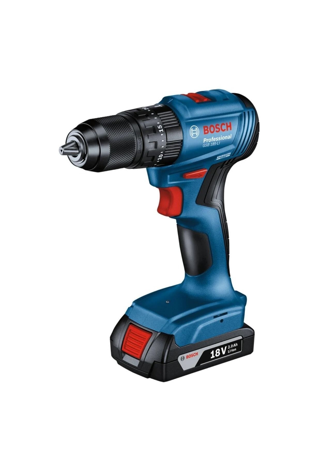 BOSCH Gsr 185 Li Tek Akülü Kömürsüz Matkap Vidalama Profesyonel Darbeli Şarjlı Matkap