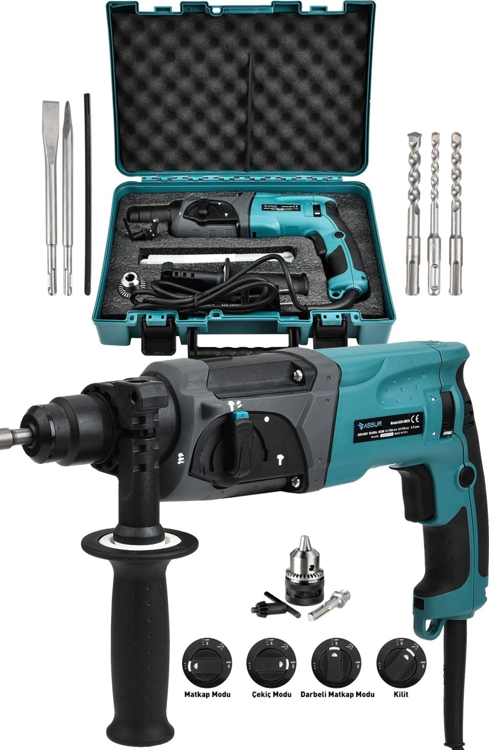850W Darbeli Metal Şanzıman Kırıcı Delici Hilti Matkap