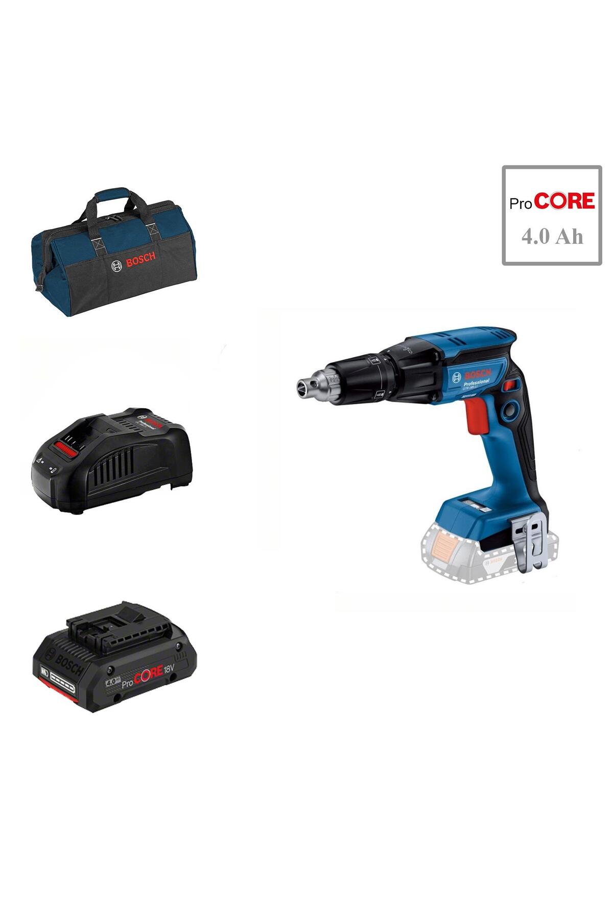 BOSCH GTB 185-LI 1x4 Ah Procore Akülü Alçıpan Vidalama Bez Çantalı